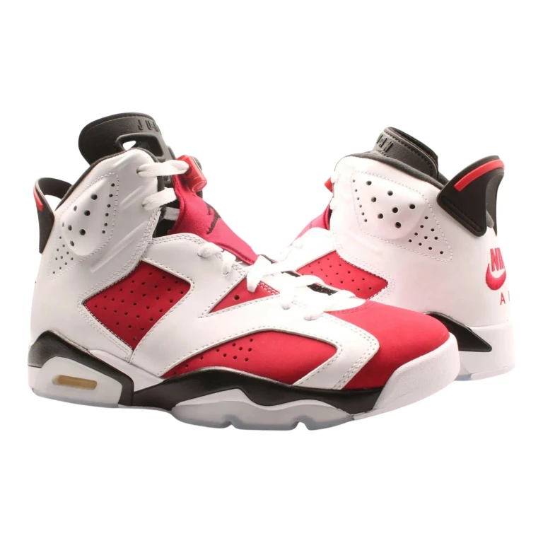 Jordan Air Jordan 6 Retro Men Basketball Shoes White/Black/Carmine