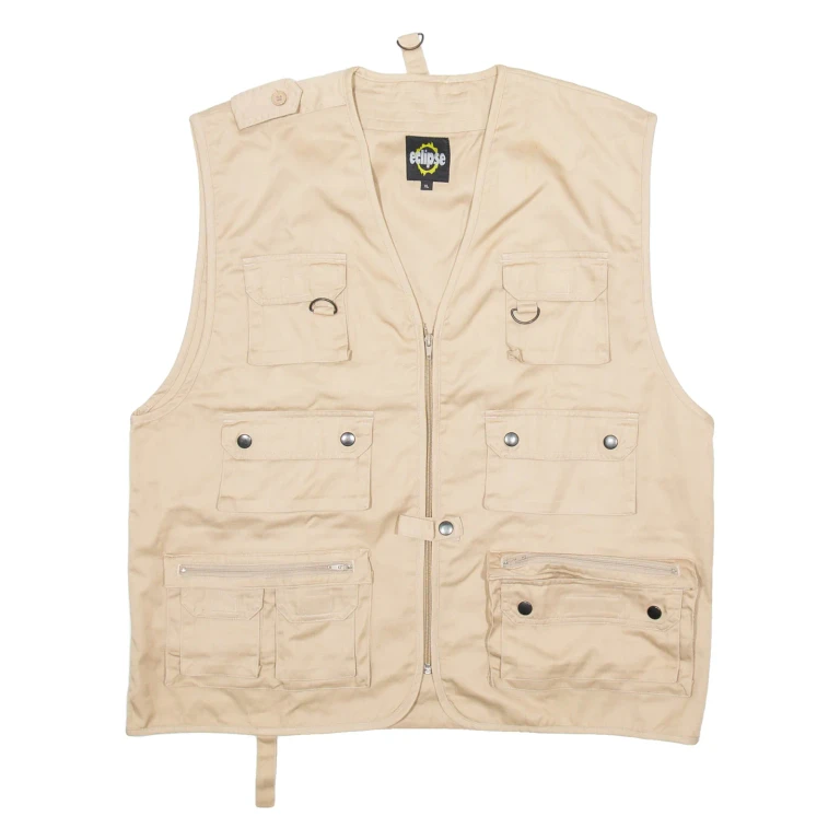 ECLIPSE Utility Mens Military Gilet Beige XL