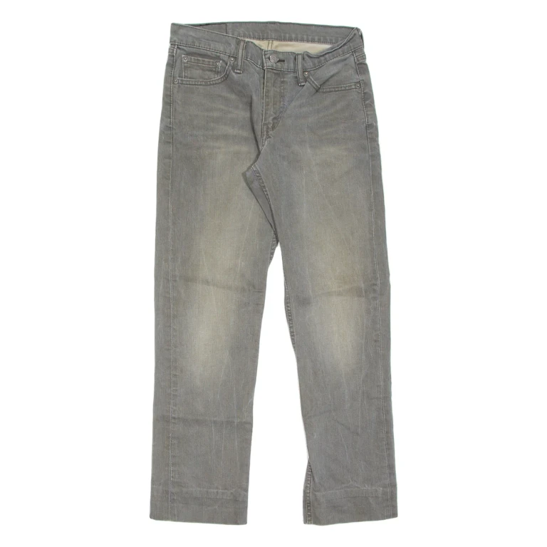 LEVI'S 514 Jeans Mens Grey Regular Straight Charcoal Wash W30 L32