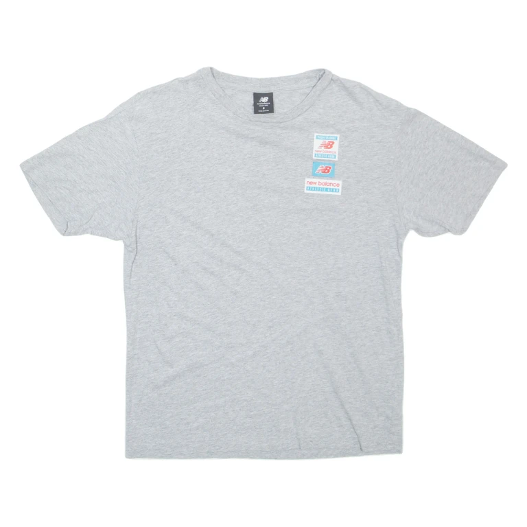 NEW BALANCE Mens T-Shirt Grey S