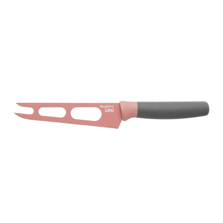 Leo 5" Stainless Steel Cheese Knife, Pink