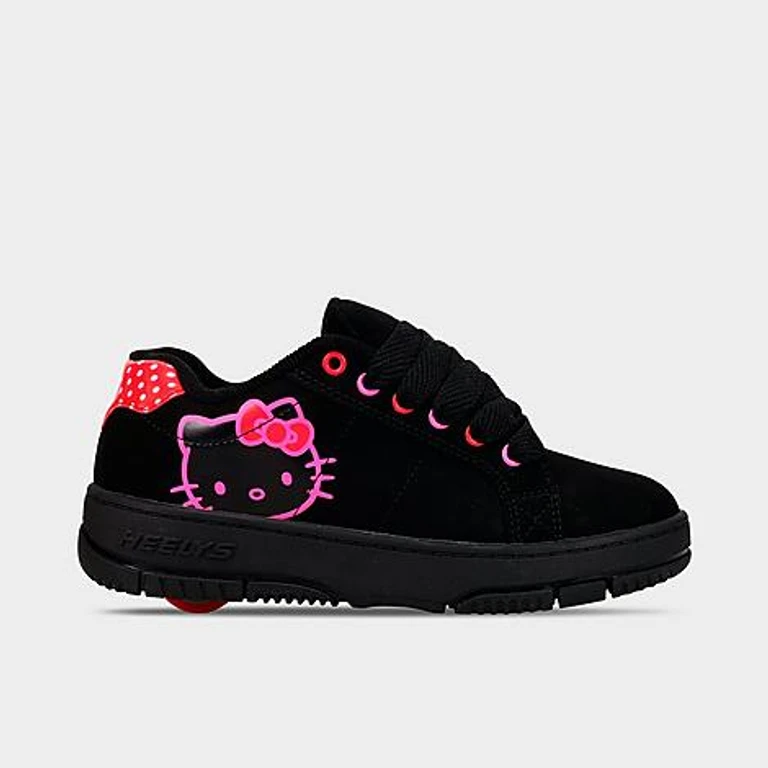 Heelys Girls' Big Kids x Hello Kitty Kolect Casual Shoes in Black/Pink/Multi Size: 4.0