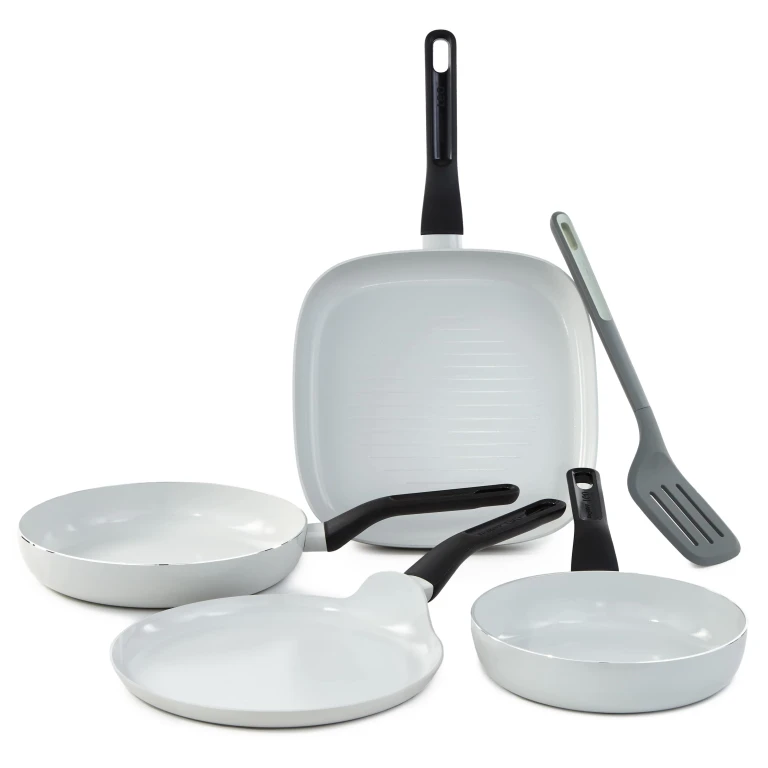Leo Glints 5Pc Ceramic Nonstick Cookware Set, Spirit