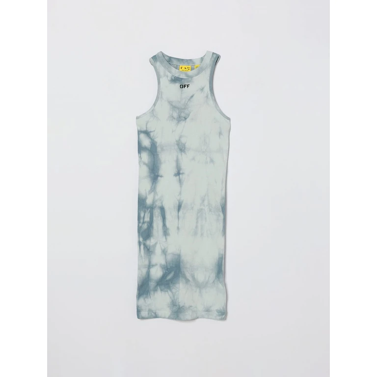 OFF-WHITE KIDS Dress Kids color Blue (OGDH008S26JER001451)