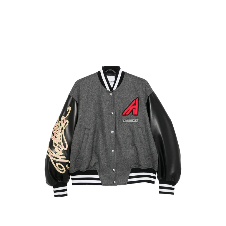 Logo-patch Panelled Bomber Jacket