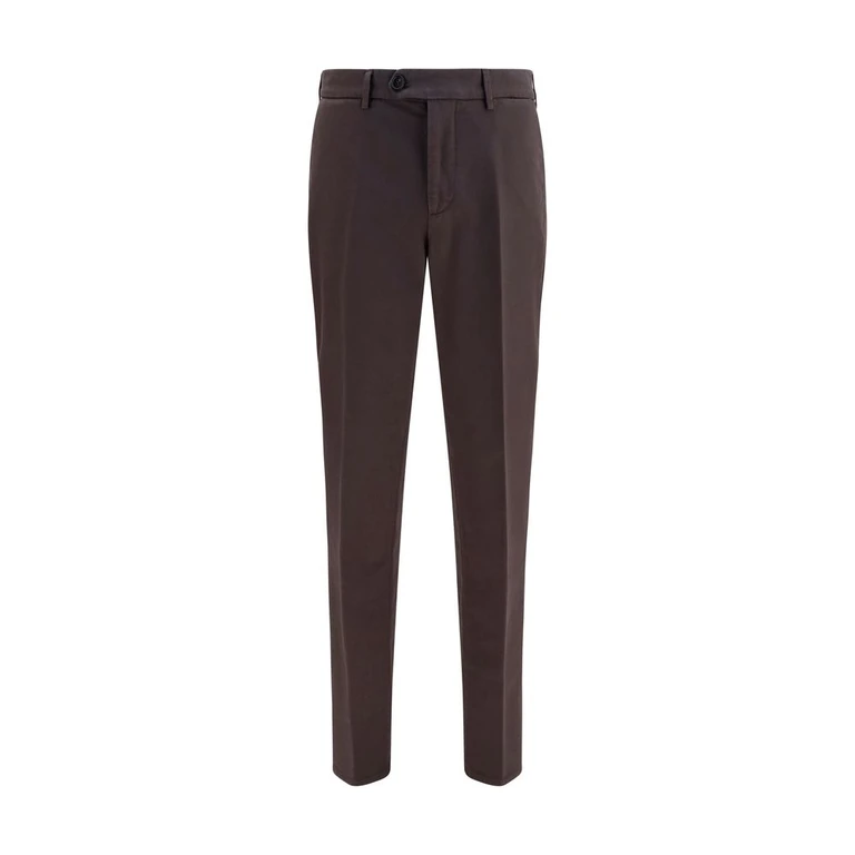 Brunello Cucinelli Brown Cotton Casual Pants - Men