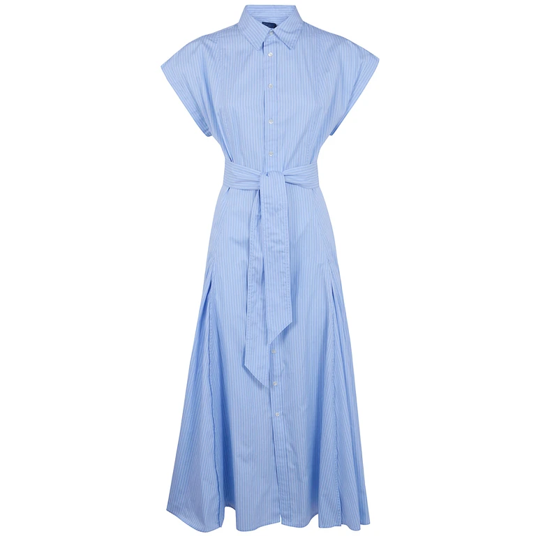 POLO RALPH LAUREN Short Sleeves Shirt Midi Dress (211A96363)