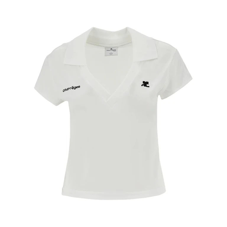 COURREGES Technical jersey Sports polo shirt Woman S