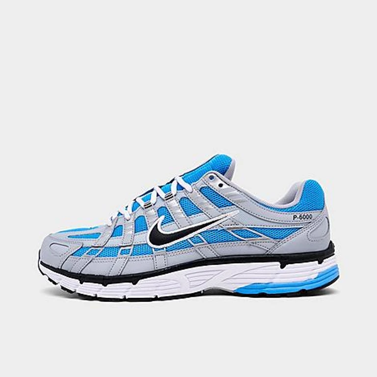 Men's P-6000 Casual Shoes in Wolf Grey/University Blue/Black Size: 7.5