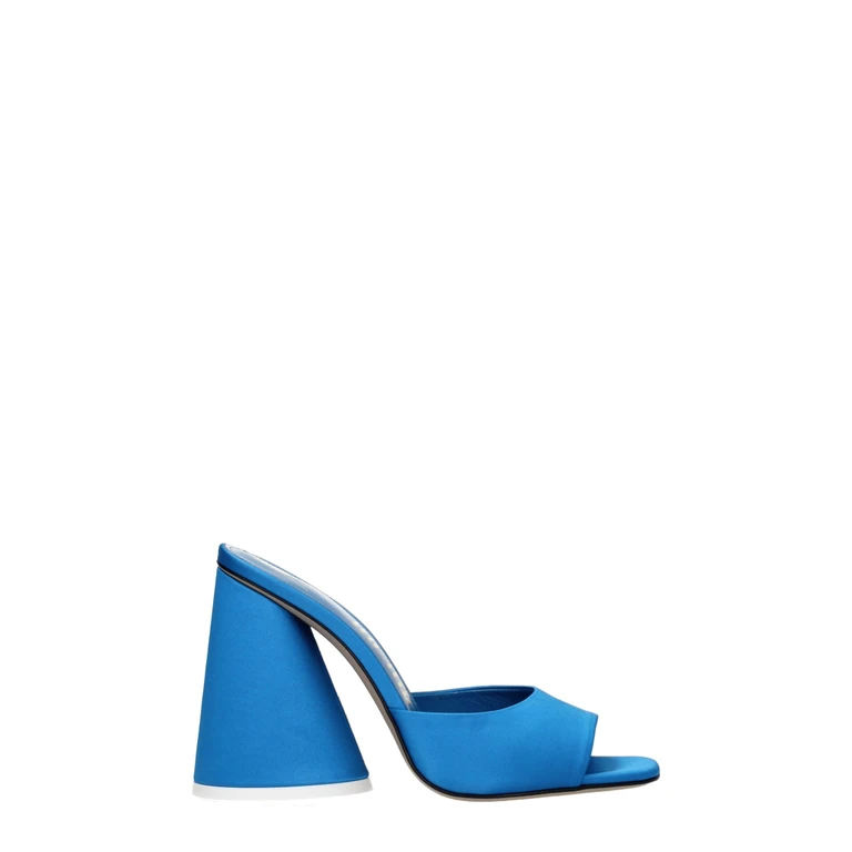 The Attico Light Blue Satin Platform Sandals - Women