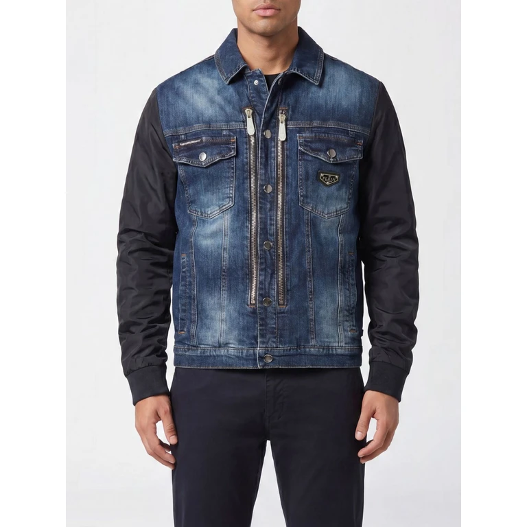 Cotton Denim Jean Jacket with Classic Collar and Buttons (UAECMDB0676PDE004N09GD)