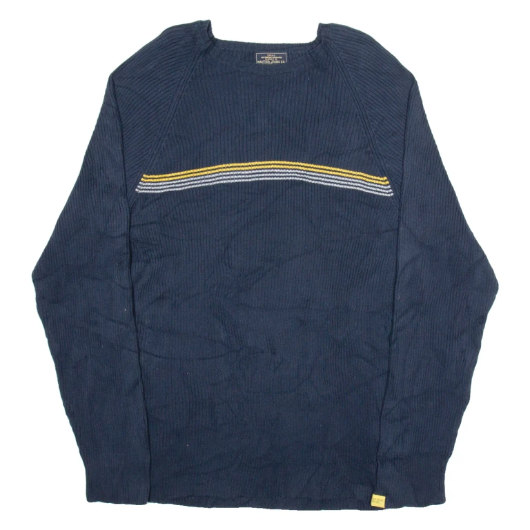 NAUTICA Mens Jumper Blue Tight Knit 2XL
