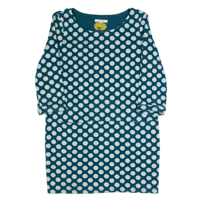 WHITE STUFF Womens Shift Dress Blue Polka Dot Short UK 12