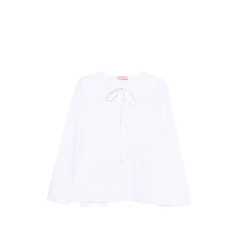 Shirt With Ribbon Collar