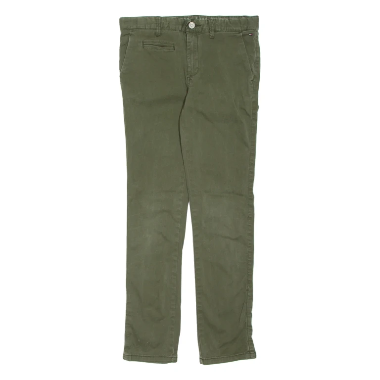 TOMMY HILFIGER Chino Womens Trousers Green Slim Tapered W28 L28