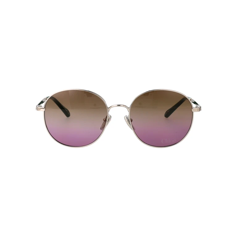 Chloé Ch0325s 004 Gold-gold-brown Metal Sunglasses - Women
