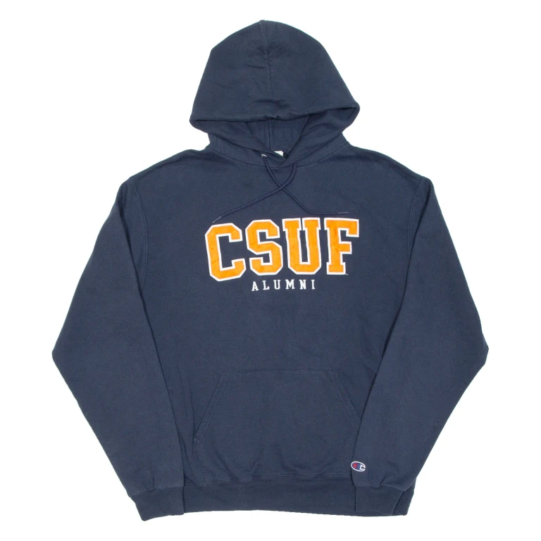 CHAMPION Mens Blue Hoodie USA L