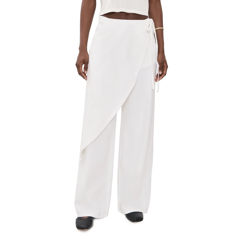 DL1961 Zoie Wrap Relaxed Pants White Aura (DL Aura) 24