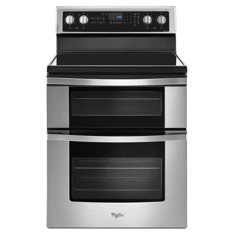 Electric Double Oven Range with True Convection in Black 6.7 Cu. Ft. WGE745C0FE