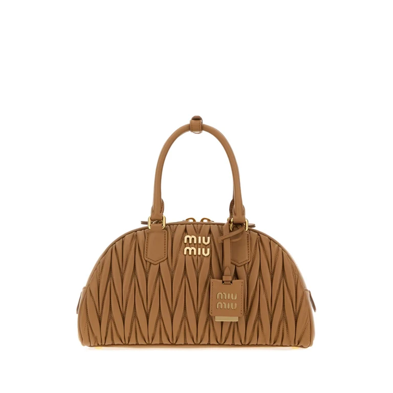 Camel Nappa Leather Arcadie Handbag Caramel Borse A Mano - Women