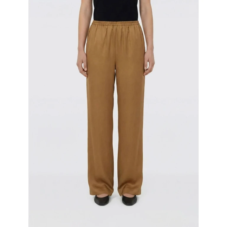 LOULOU DE SAISON Pants Woman color Brown (ALERALDSPANTSMACADAMIA)