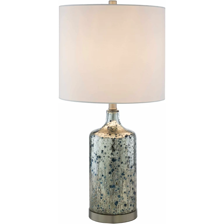 Lentner Ribbed White Ceramic Table Lamp