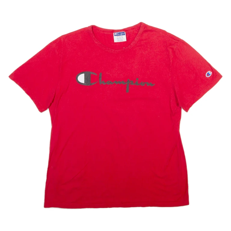 CHAMPION Mens T-Shirt Red M