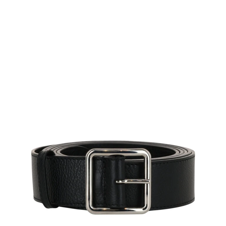 Long Pebbled Leather Belt
