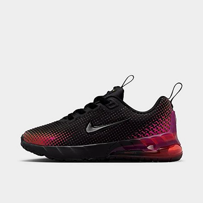 Nike Little Kids Air Max Phoenix Stretch Lace Casual Shoes in Black/Vivid Purple/Challenge Red Size: 1.0