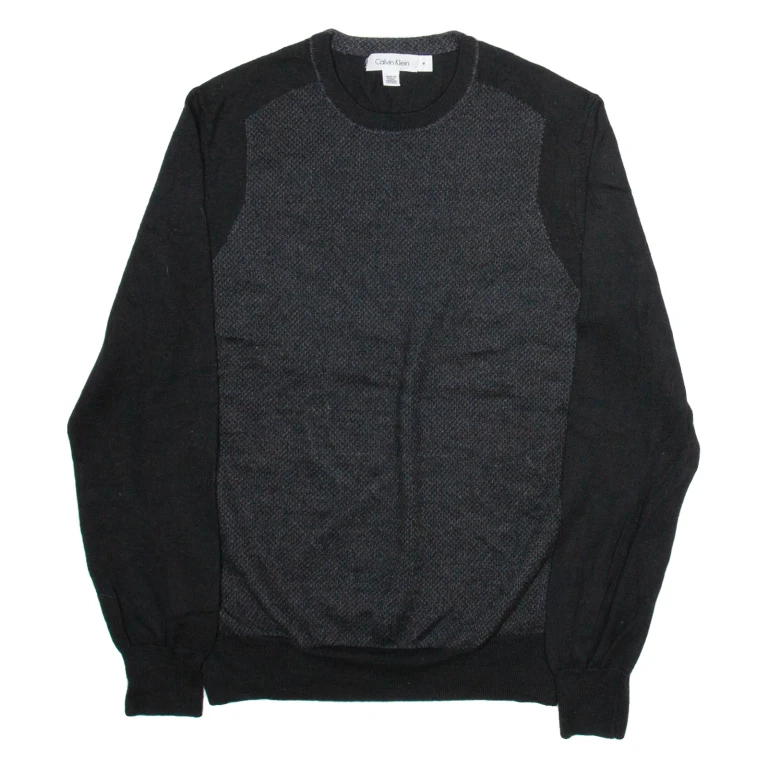 CALVIN KLEIN Mens Jumper Black Tight Knit M