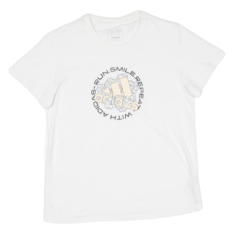 ADIDAS Womens T-Shirt White M
