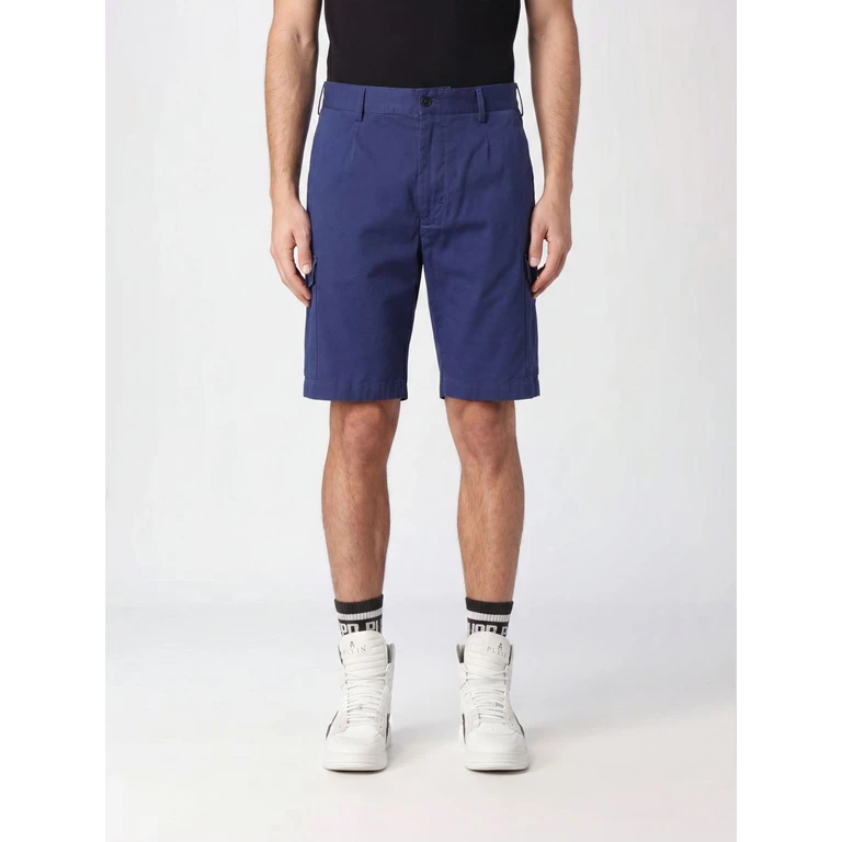 Knee-Length Cotton Cargo Shorts with Multiple Pockets (UADCMRT1457PTE004N14)