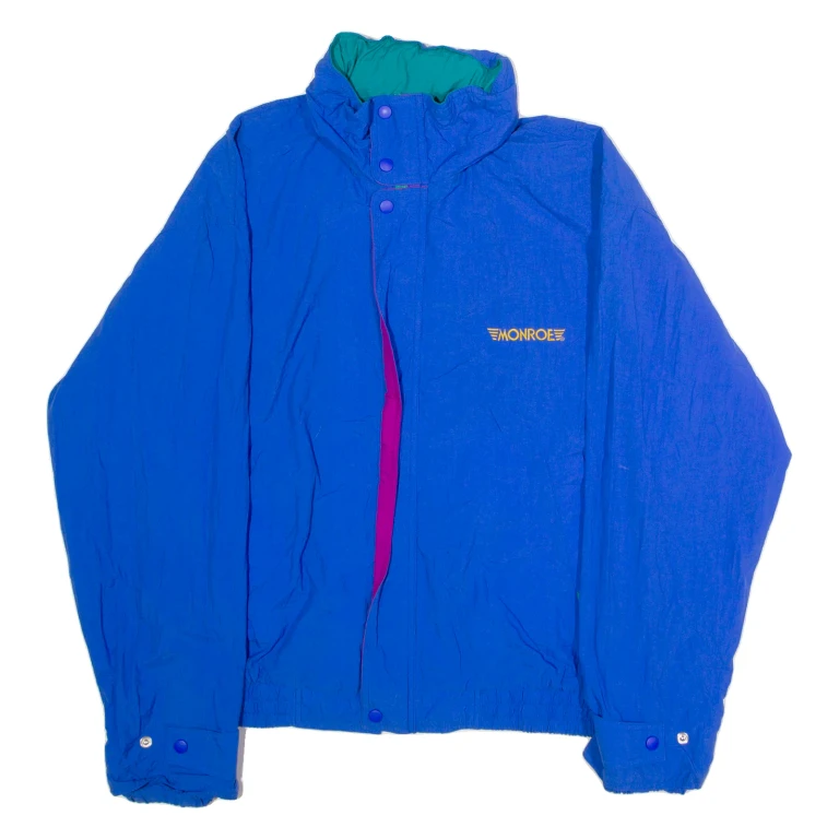 GEAR FOR SPORT Monroe Mens Jacket Blue Nylon 90s Hooded L