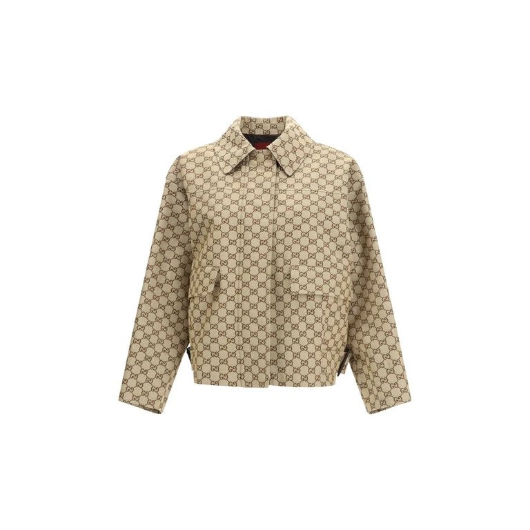 Beige Cotton Bomber Clothing - Women