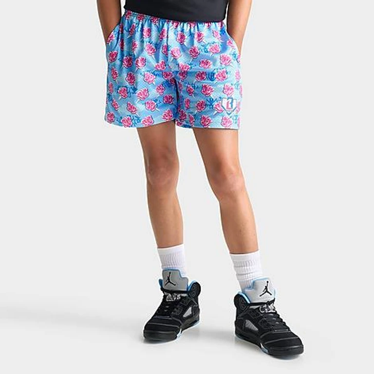 Big Kids Home Run Sugar Mesh Shorts in Blue/Pink Size: Small