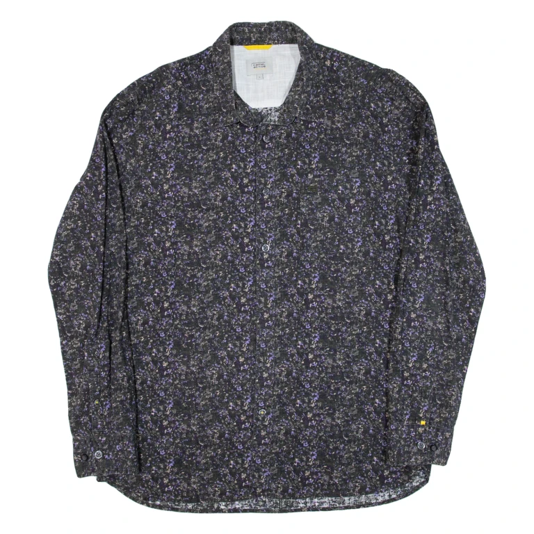CAMEL ACTIVE Mens Shirt Black Floral Long Sleeve L