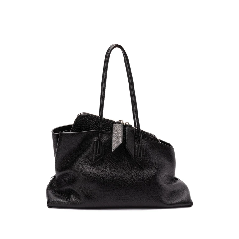 The Attico La Passeggiata M Leather Tote Bag