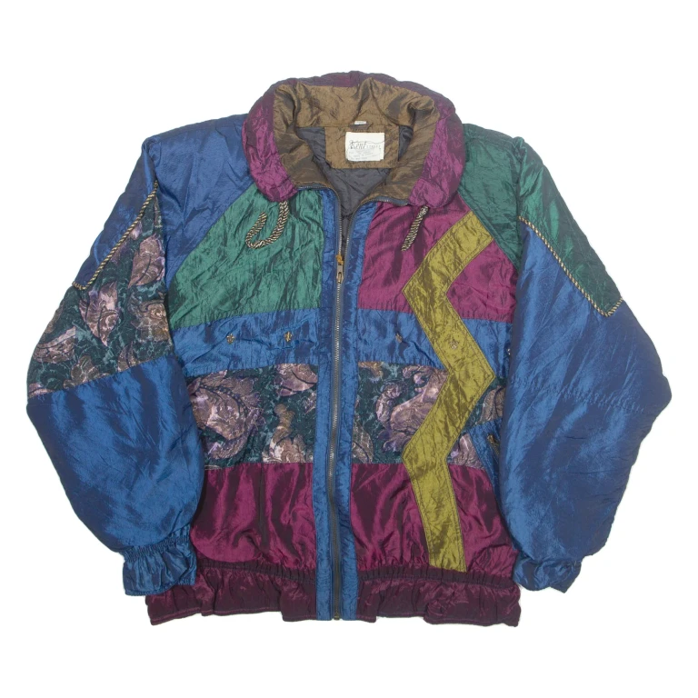 KENT STREET Womens Coat Blue Crazy Pattern L