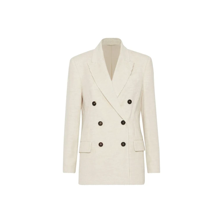 Brunello Cucinelli White Cotton Blazer Clothing - Women