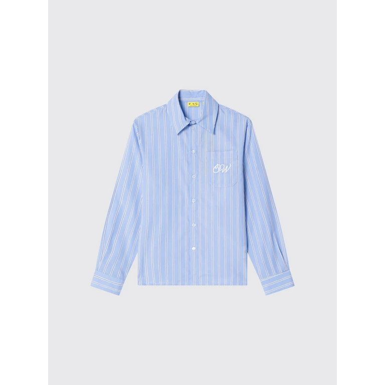 OFF-WHITE KIDS Shirt Kids color Blue (OBGA00AS26FAB0024030)