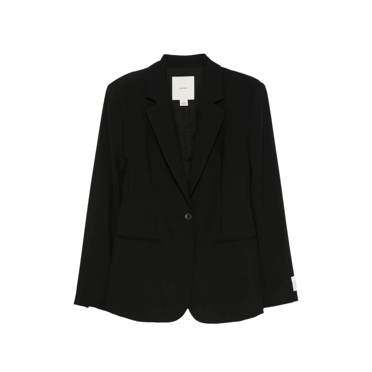 Calvin Klein Single-breasted Logo-patch Jacket
