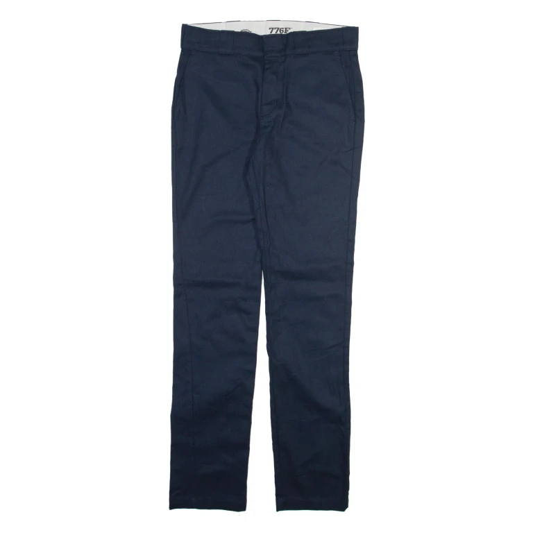 DICKIES 776f Womens Trousers Blue Slim Straight W30 L31