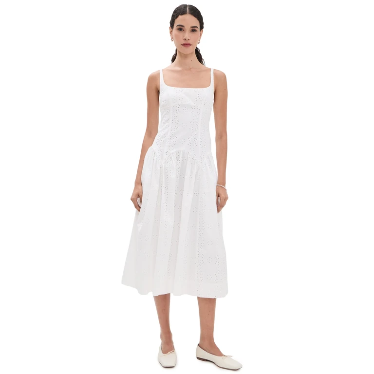 Sandy Liang Cricket Dress White 0