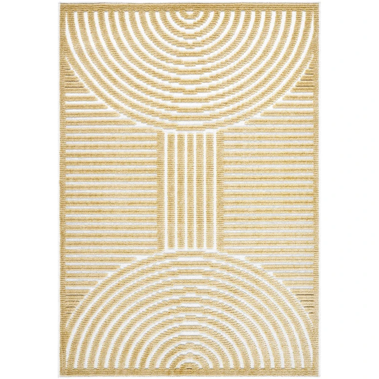 Deron Mustard Washable Area Rug