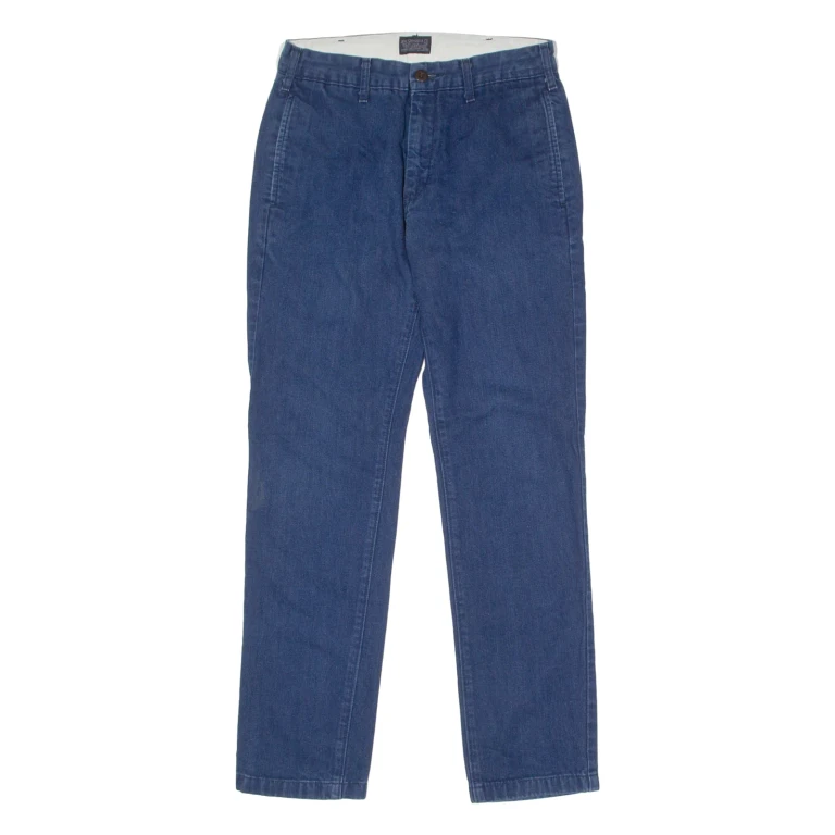 LEVI'S Womens Trousers Blue Slim Straight W28 L30