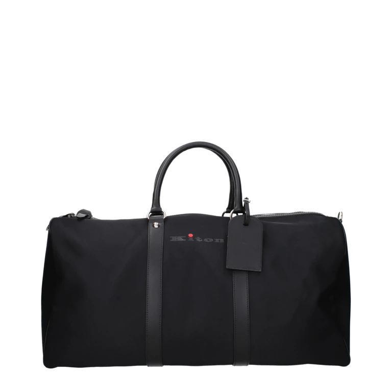 Kiton Black Nylon Luggage And Travel Bag - Men