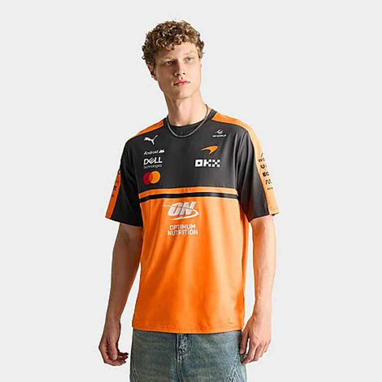 Men's Puma McLaren Racing Replica T-Shirt in Papaya Size: Small