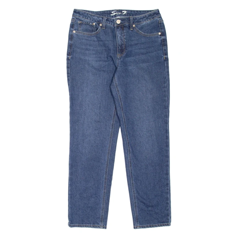 SEVEN7 Womens Jeans Blue Slim Straight Stone Wash W30 L28