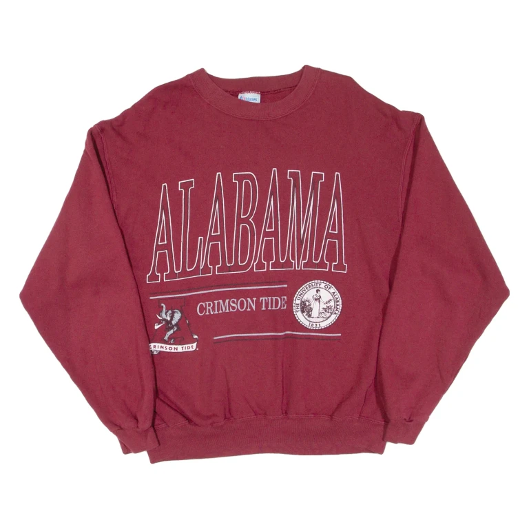 HAINES Alabama Crimson Tide Mens Sweatshirt Maroon USA L