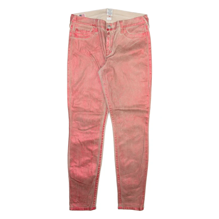 TRUE RELIGION Womens Trousers Red Slim Tapered W31 L29